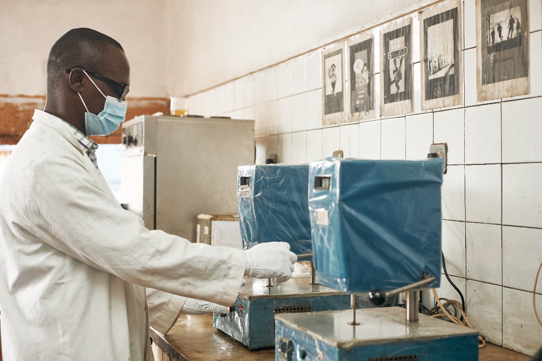 Lab technician at work