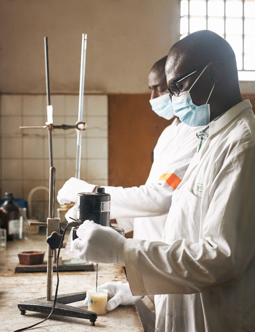 Lab technicians at work
